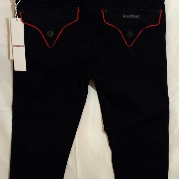 HUDSON - JEANS - BLACK/RED - SIZE 27 (NWT) - Picture 2 of 3